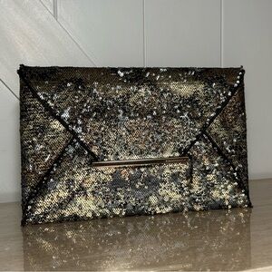 BCBGMaxAzria Harlow Sequined Envelope Clutch